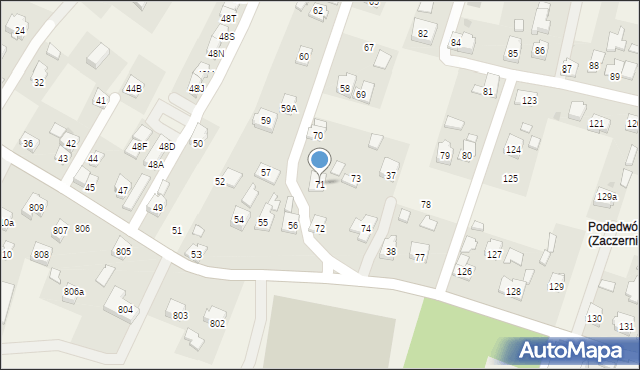 Zaczernie, Zaczernie, 71, mapa Zaczernie
