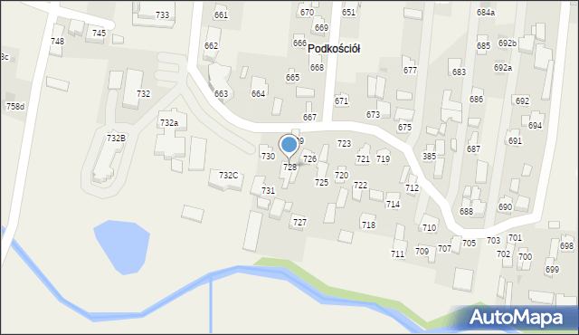 Zaczernie, Zaczernie, 728, mapa Zaczernie