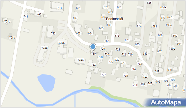 Zaczernie, Zaczernie, 730, mapa Zaczernie