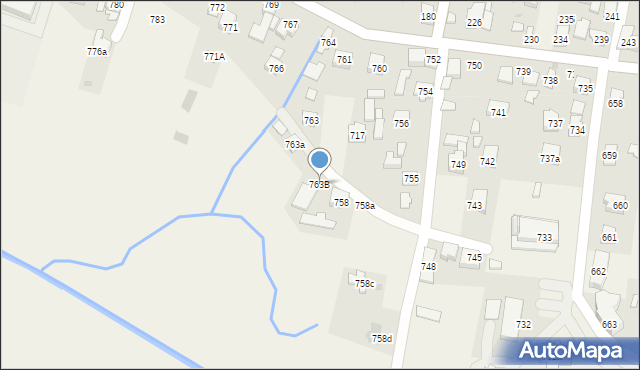 Zaczernie, Zaczernie, 763B, mapa Zaczernie