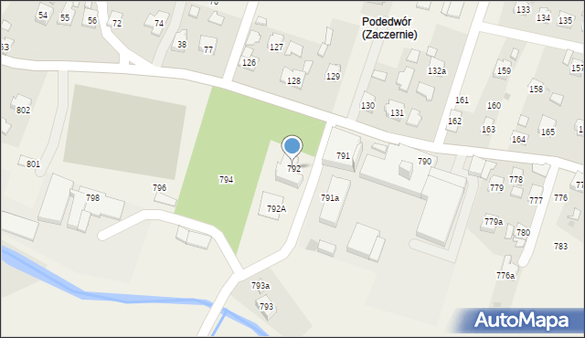 Zaczernie, Zaczernie, 792, mapa Zaczernie