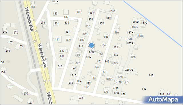 Zaczernie, Zaczernie, 849A, mapa Zaczernie