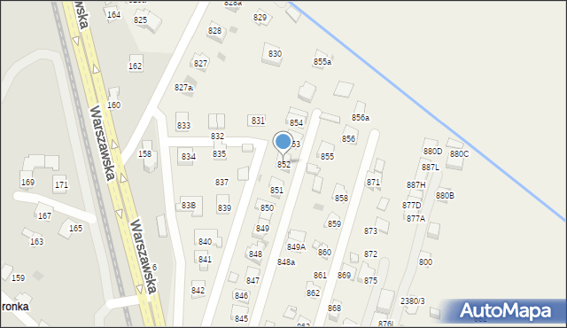 Zaczernie, Zaczernie, 852, mapa Zaczernie