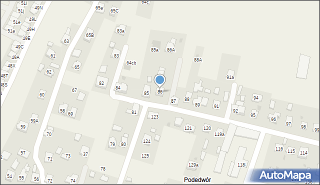 Zaczernie, Zaczernie, 86, mapa Zaczernie