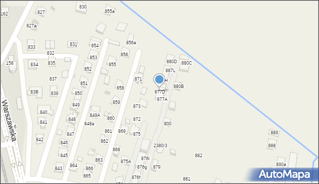 Zaczernie, Zaczernie, 877D, mapa Zaczernie