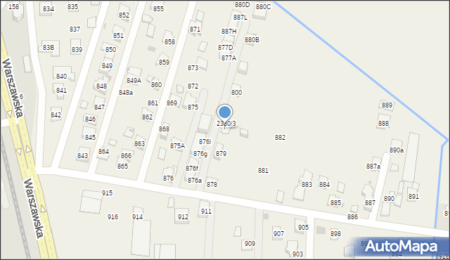 Zaczernie, Zaczernie, 879a, mapa Zaczernie