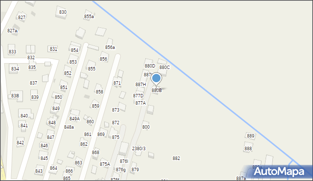 Zaczernie, Zaczernie, 880B, mapa Zaczernie