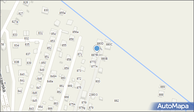 Zaczernie, Zaczernie, 887G, mapa Zaczernie
