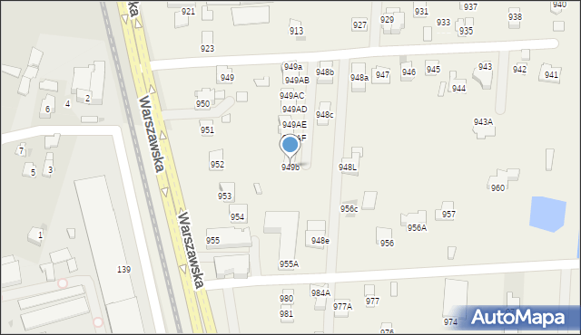 Zaczernie, Zaczernie, 949b, mapa Zaczernie