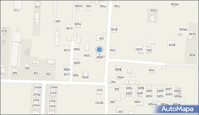 Zaczernie, Zaczernie, 962a, mapa Zaczernie