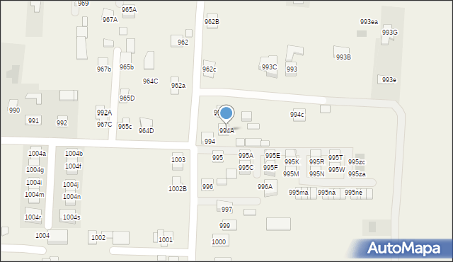 Zaczernie, Zaczernie, 994A, mapa Zaczernie