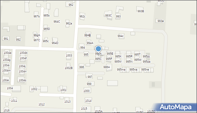 Zaczernie, Zaczernie, 995B, mapa Zaczernie