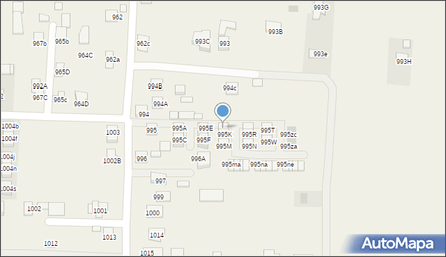 Zaczernie, Zaczernie, 995J, mapa Zaczernie