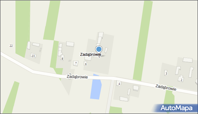Zadąbrowie, Zadąbrowie, 5, mapa Zadąbrowie