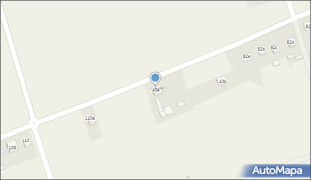 Zadąbrowie, Zadąbrowie, 43a, mapa Zadąbrowie