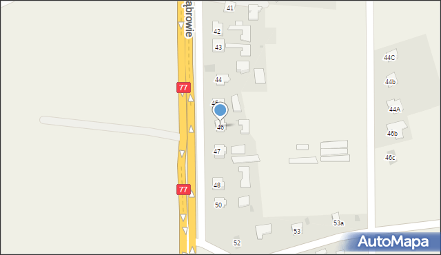 Zadąbrowie, Zadąbrowie, 46, mapa Zadąbrowie