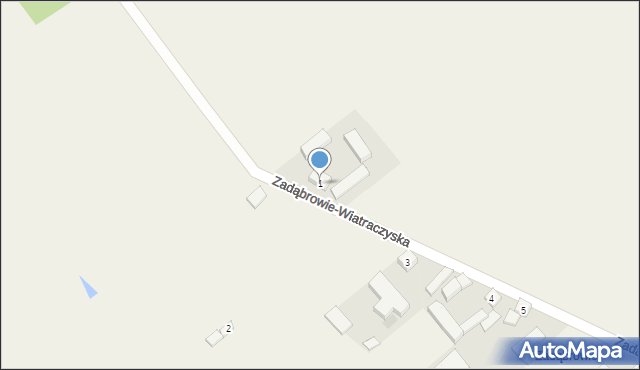 Zadąbrowie-Wiatraczyska, Zadąbrowie-Wiatraczyska, 1, mapa Zadąbrowie-Wiatraczyska