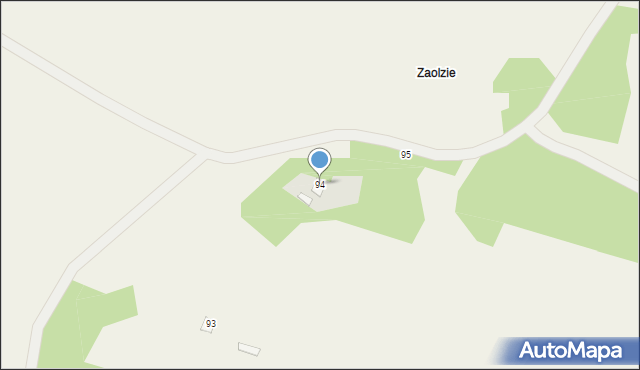 Zadębce, Zadębce, 94, mapa Zadębce