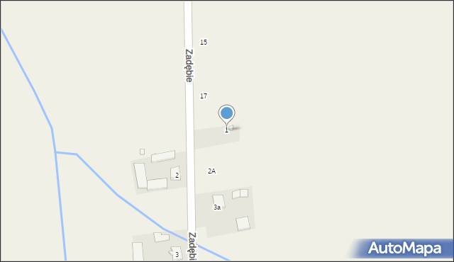 Zadębie, Zadębie, 1, mapa Zadębie