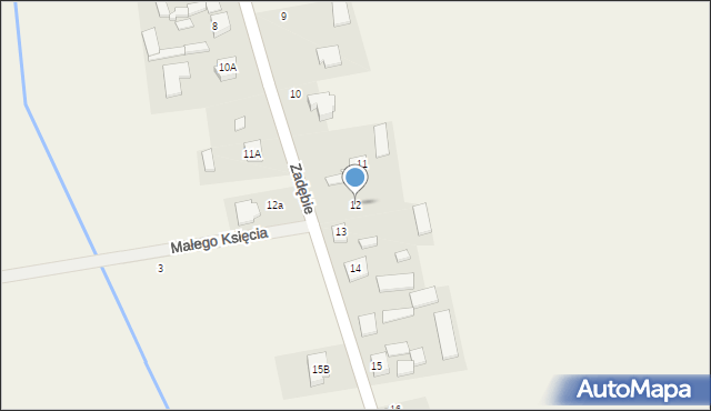 Zadębie, Zadębie, 12, mapa Zadębie