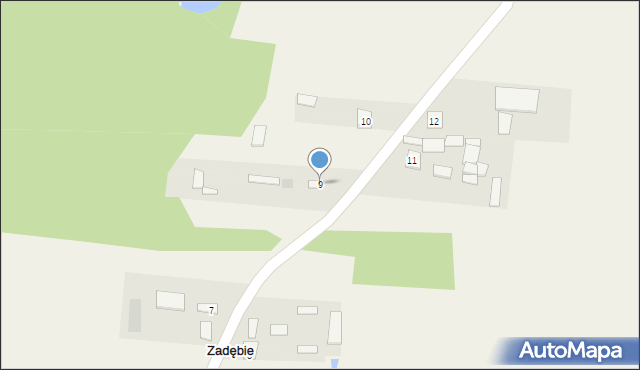 Zadębie, Zadębie, 9, mapa Zadębie