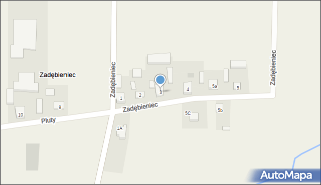 Zadębieniec, Zadębieniec, 3, mapa Zadębieniec