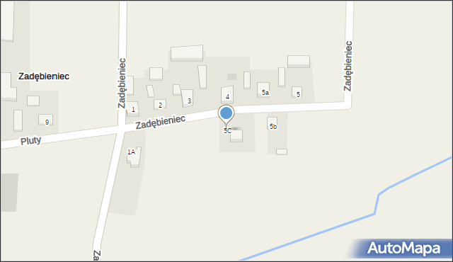 Zadębieniec, Zadębieniec, 5C, mapa Zadębieniec