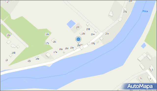 Żądłowice, Żądłowice, 19a, mapa Żądłowice