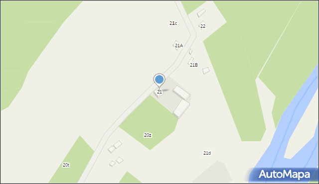 Żądłowice, Żądłowice, 21, mapa Żądłowice