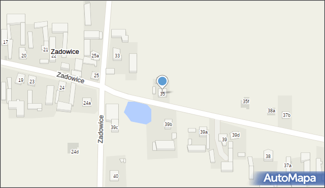 Zadowice, Zadowice, 35, mapa Zadowice