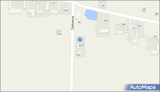 Zadowice, Zadowice, 40, mapa Zadowice