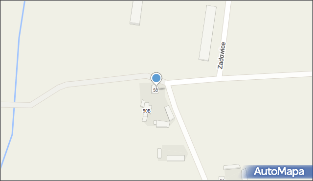 Zadowice, Zadowice, 50c, mapa Zadowice
