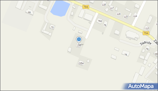 Zadroże, Zadroże, 235, mapa Zadroże