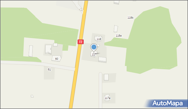 Zadworna, Zadworna, 117, mapa Zadworna