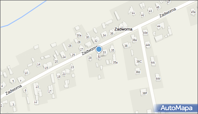 Zadworna, Zadworna, 31, mapa Zadworna