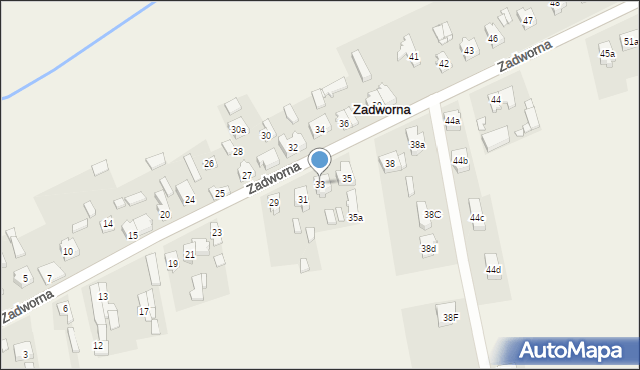 Zadworna, Zadworna, 33, mapa Zadworna