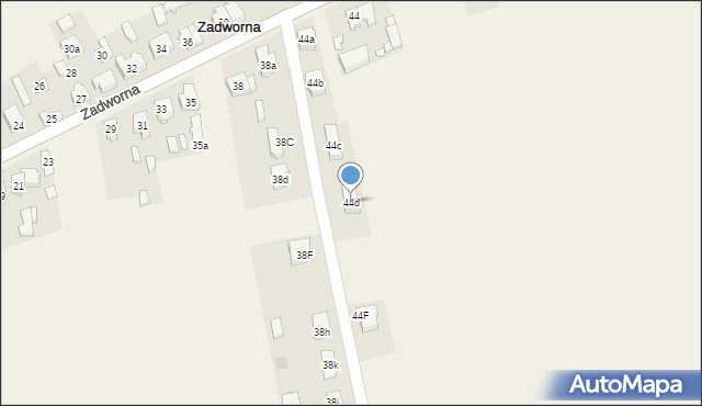 Zadworna, Zadworna, 44d, mapa Zadworna
