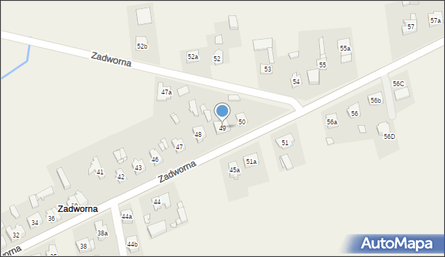 Zadworna, Zadworna, 49, mapa Zadworna