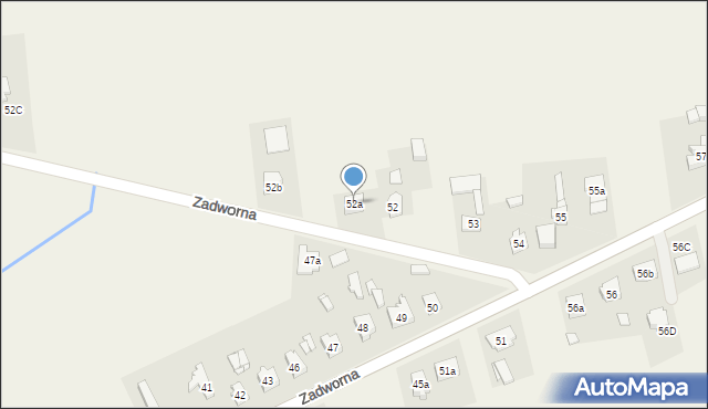 Zadworna, Zadworna, 52a, mapa Zadworna