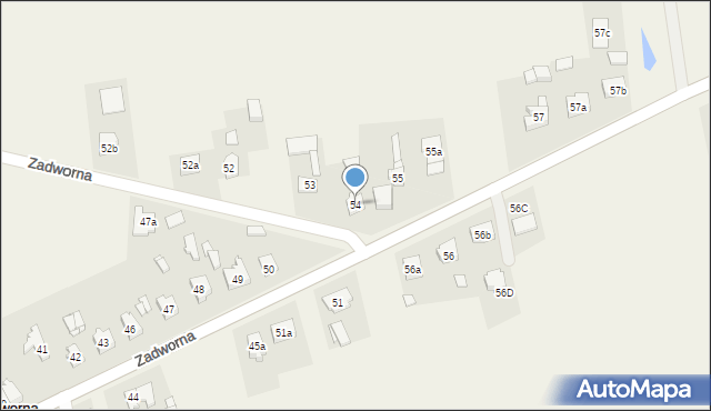 Zadworna, Zadworna, 54, mapa Zadworna
