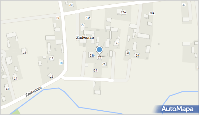 Zadworze, Zadworze, 25, mapa Zadworze