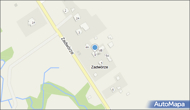 Zadwórze, Zadwórze, 4, mapa Zadwórze