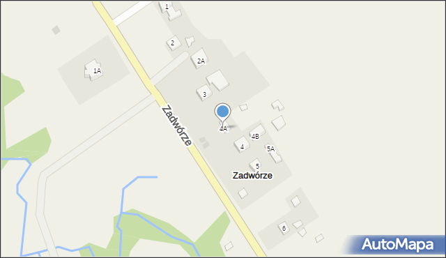 Zadwórze, Zadwórze, 4A, mapa Zadwórze