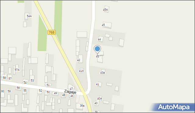 Zagaje, Zagaje, 43, mapa Zagaje