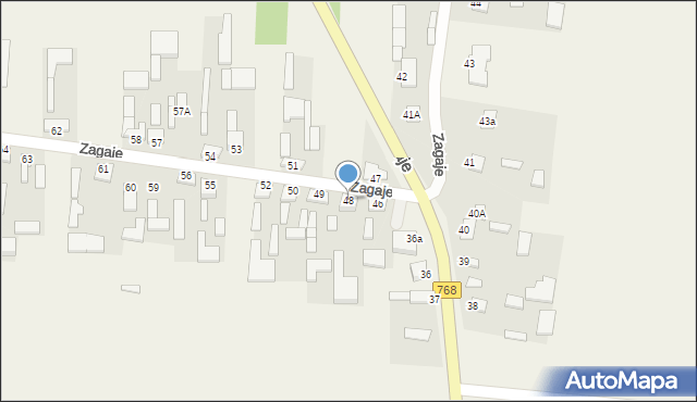 Zagaje, Zagaje, 48, mapa Zagaje