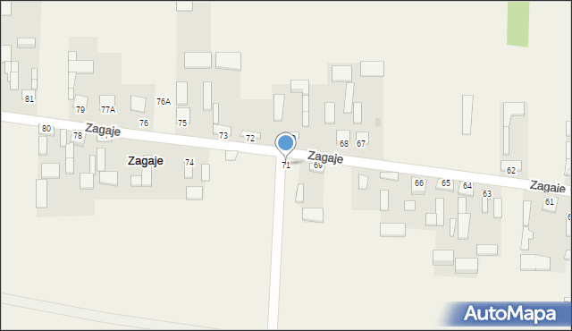Zagaje, Zagaje, 71, mapa Zagaje