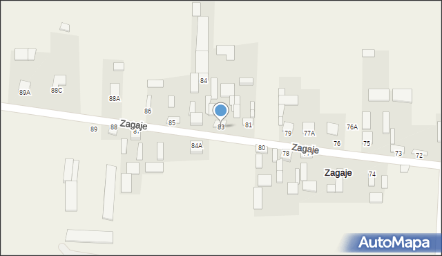 Zagaje, Zagaje, 83, mapa Zagaje