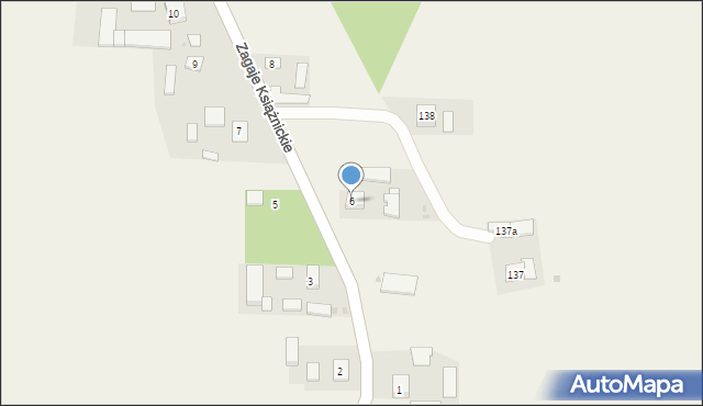 Zagaje Książnickie, Zagaje Książnickie, 6, mapa Zagaje Książnickie