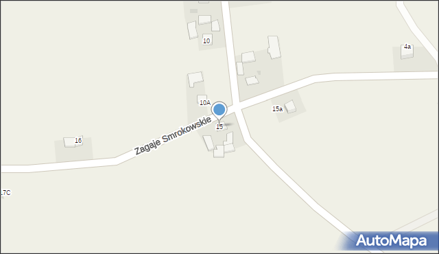 Zagaje Smrokowskie, Zagaje Smrokowskie, 15, mapa Zagaje Smrokowskie