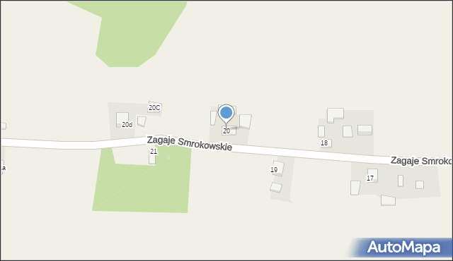 Zagaje Smrokowskie, Zagaje Smrokowskie, 20, mapa Zagaje Smrokowskie